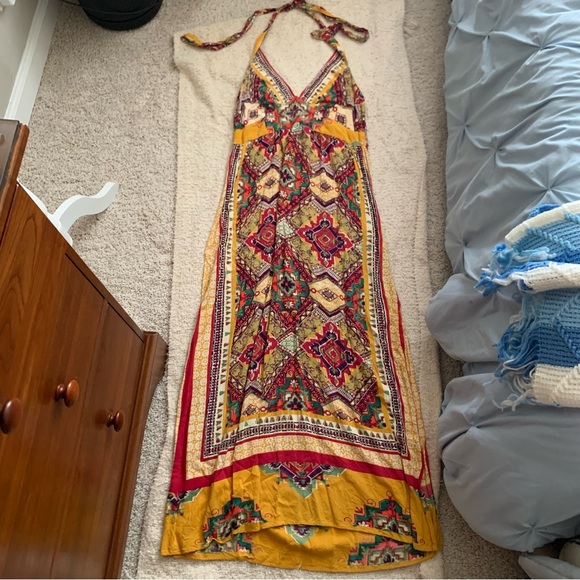Forever 21 colorful halter maxi dress - Picture 7 of 12